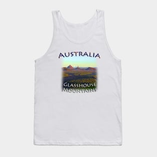 Australia - Glasshouse Mountains moonset at sunrise Tank Top